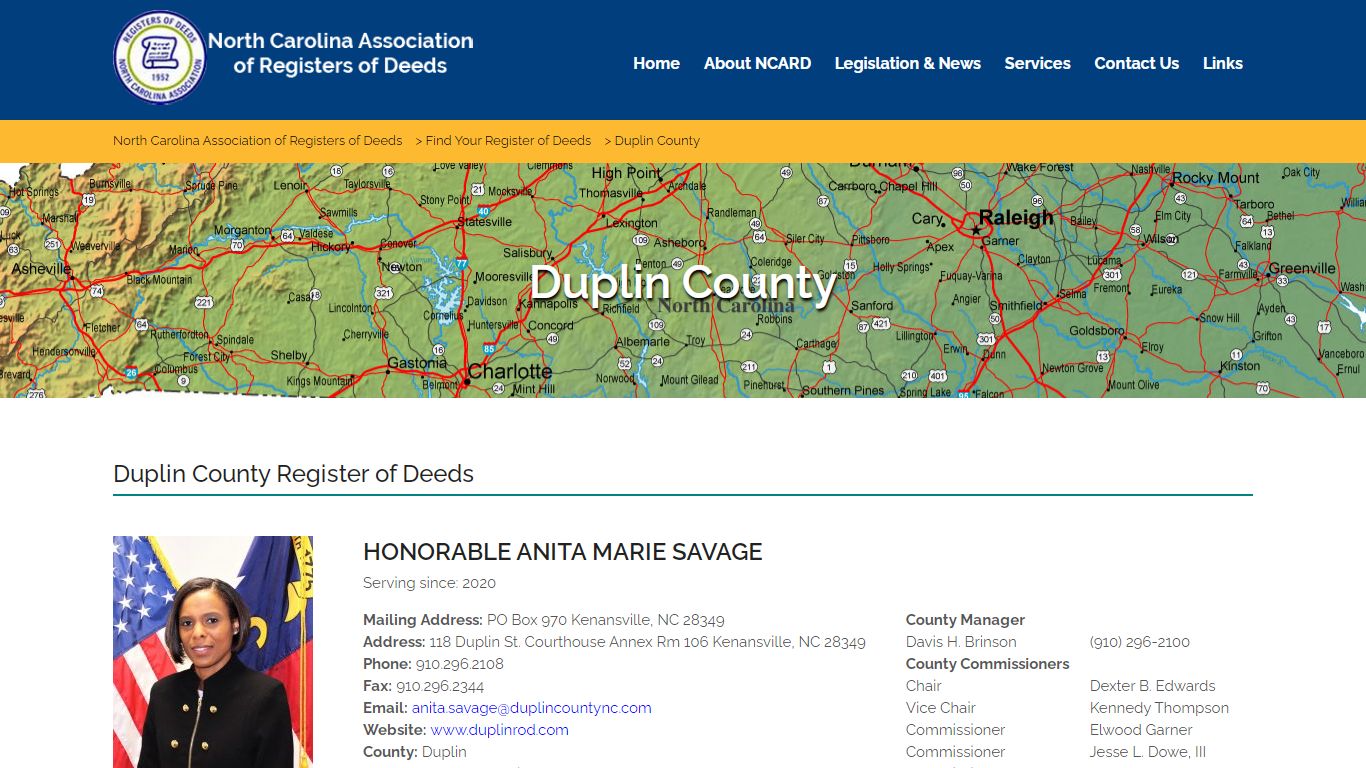 Duplin County – North Carolina Association of Registers of Deeds